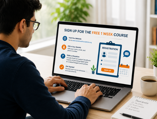 Students participating in a digital marketing course